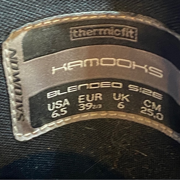 SALOMON KAMOOKS, THERMIC FIT, BLACK/Blue Snowboard Boots 6.5 - Picture 8 of 9